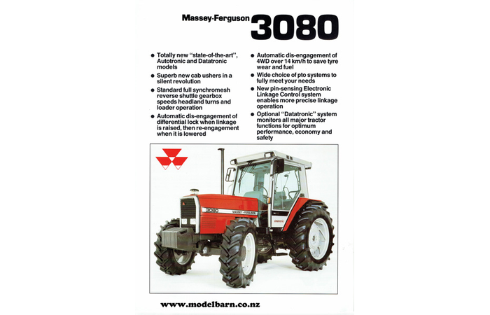 Massey Ferguson 3080 Tractor Sales Brochure 1986