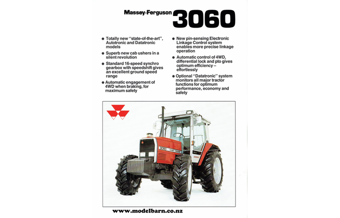 Massey Ferguson 3060 Tractor Sales Brochure 1986