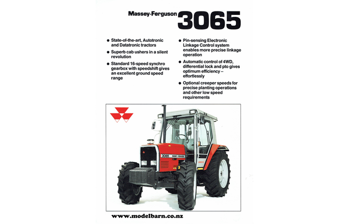 Massey Ferguson 3065 Tractor Sales Brochure 1989