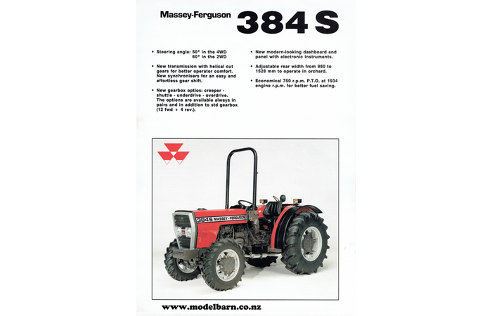 Massey Ferguson 384S Tractor Sales Brochure