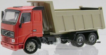 1/50 Volvo FH12-420 3-Axle Tip Truck (red & gold, used)-volvo-Model Barn