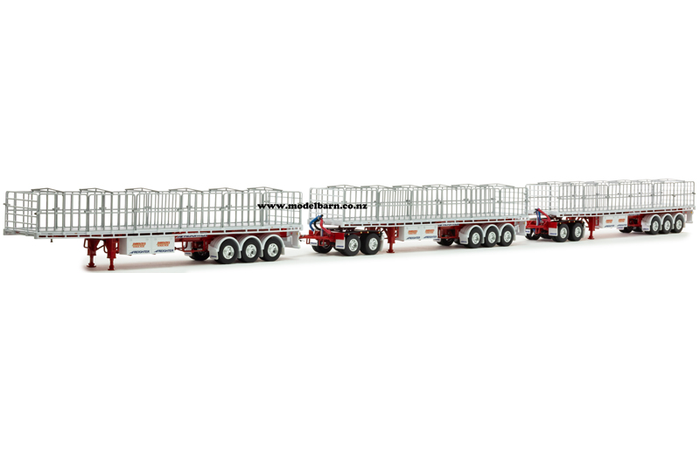 1/50 Freighter Triple Road Train Trailer & Dolly Set "Dawson's Haulage"
