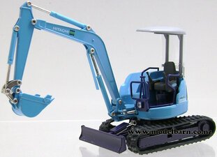 1/24 Hitachi EX33U Mini Excavator with Blade (blue)-hitachi-Model Barn