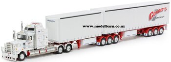 1/50 Kenworth T900 Legend Prime Mover Truck with Tautliner B-Double Trailers Combo "Corbet's Group"-trucks-and-trailers-Model Barn