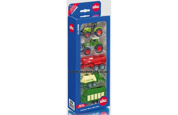 Tractors & Implements Assortment Set (5) (damaged box)