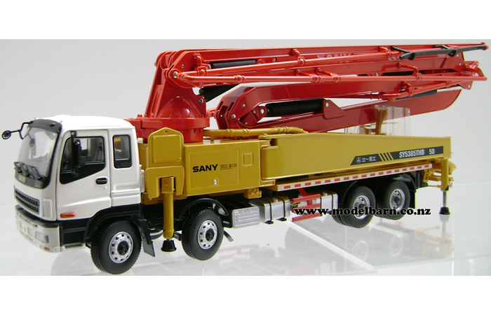 1/38 Isuzu CYH 51 4-Axle Truck with Sany SY5385THB-50 Concrete Pump