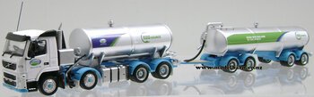 1/64 Volvo FM500 Milk Tanker & Trailer "New Zealand Farm Source" (used)-volvo-Model Barn