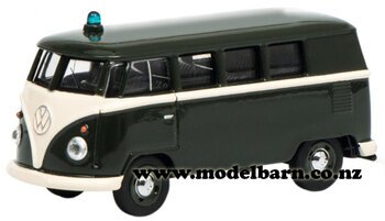 1/64 VW Kombi Police Bus (dark green) "Polizei"-volkswagen-Model Barn