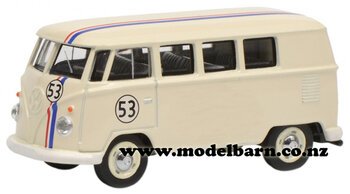 1/64 VW Kombi Rally Bus (white) "53"-volkswagen-Model Barn