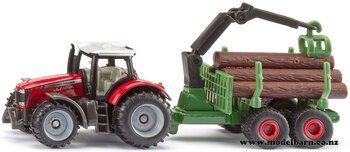 Massey Ferguson & Log Trailer (150mm)-farm-equipment-Model Barn