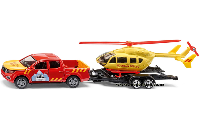 1/50 Nissan Navara Pick-Up with Trailer & Helicopter "Mountain Rescue"