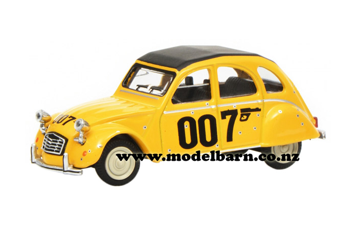 1/64 Citroen 2CV (yelllow) "007, For Your Eyes Only"