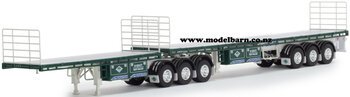 1/50 Freighter Flat Top B-Double Trailer Set "Hi-Quality Heavy Haulage"-trucks-and-trailers-Model Barn