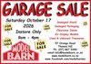 Model Barn Garage Sale October 17 2026