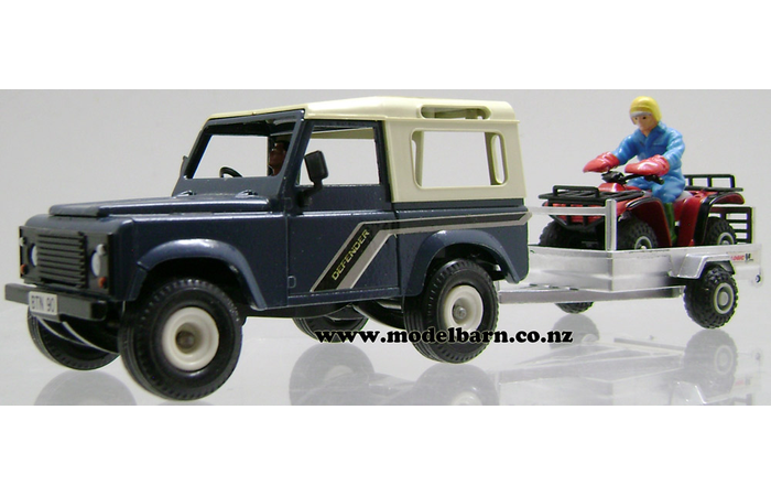 1/32 Land Rover Defender 90 & Honda ATV Set