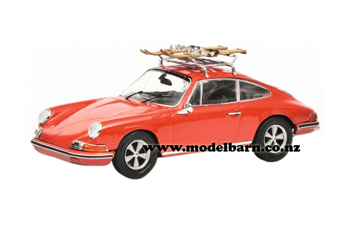 1/43 Porsche 911 S (red) with Ski Roof Racks