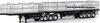1/50 Freighter Flat Top B-Double Trailer Set (Gloss Black)