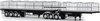 1/50 Freighter Flat Top B-Double Trailer Set (Gloss Black)