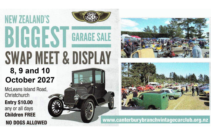 McLeans Island Swap Meet October 8, 9, 10  2027