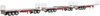 1/50 Freighter Triple Road Train Trailer & Dolly Set (White & Red)