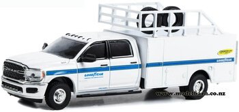 1/64 Ram 3500 Tyre Service Truck (2021, white) "Goodyear"-vehicles-Model Barn