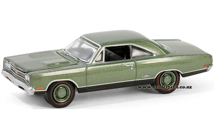1/64 Plymouth Hemi GTX (1969, metallic green)