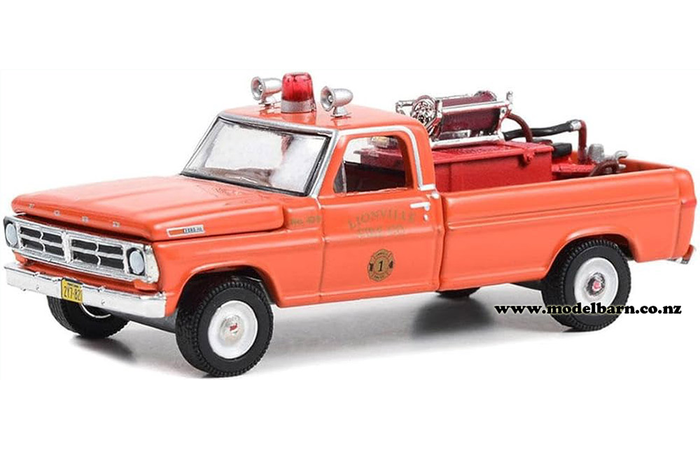 1/64 Ford F-250 Fire Engine Pick-Up (1972, orange) "Lionville Fire Co"
