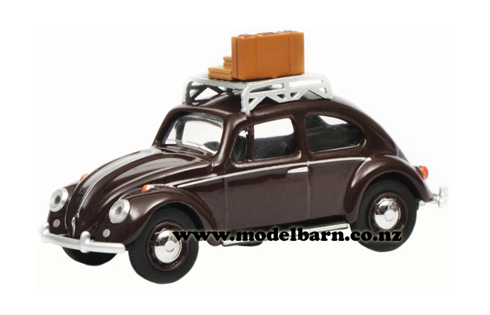 1/64 VW Beetle 1500 with Luggage Roof Rack (maroon)