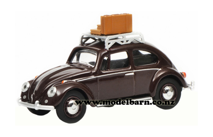 1/64 VW Beetle 1500 with Luggage Roof Rack (maroon)