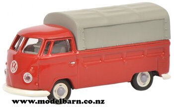 1/87 VW Kombi T1 Pick-Up with Canopy (red & grey)-volkswagen-Model Barn
