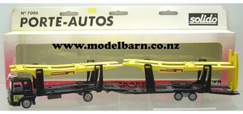 1/43 Renault Car Transporter & Trailer (black & yellow)-renault-Model Barn