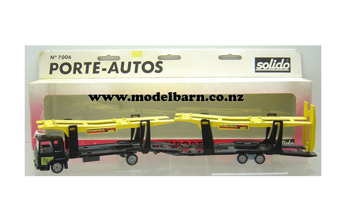 1/43 Renault Car Transporter & Trailer (black & yellow)