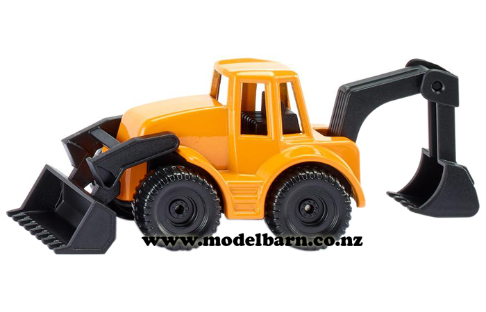 Backhoe Loader (orange & black, 118mm)