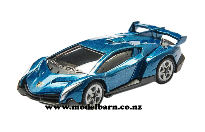 Lamborghini Veneno (metallic blue, 79mm)