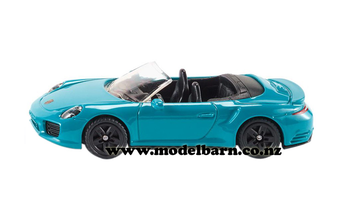 Porsche 911 Turbo S Convertible (blue, 80mm)