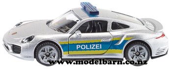 Porsche 911 Turbo S Highway Patrol (grey, 80mm) "Polizei"-porsche-Model Barn