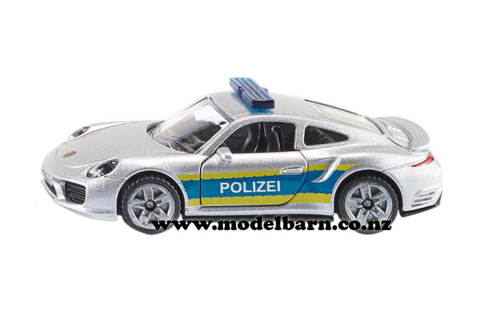 Porsche 911 Turbo S Highway Patrol (grey, 80mm) "Polizei"
