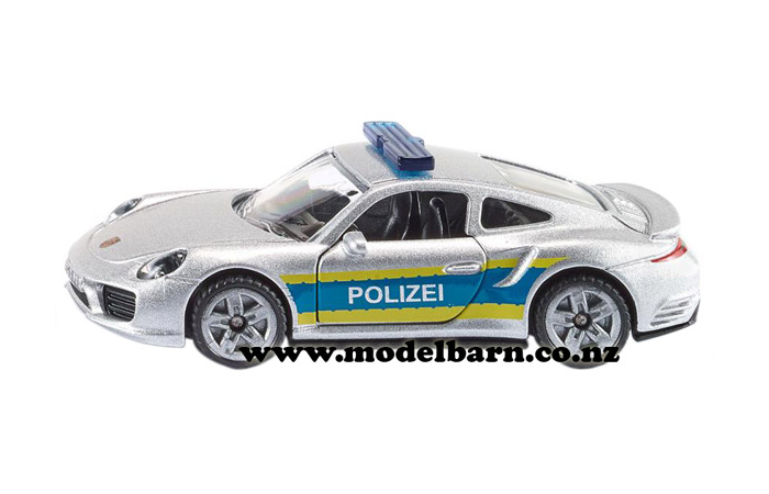 Porsche 911 Turbo S Highway Patrol (grey, 80mm) "Polizei"