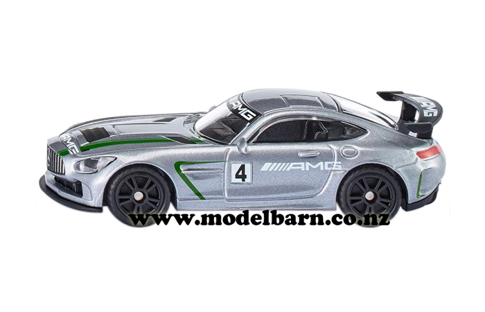 Mercedes-AMG GT4 Race Car (silver, 80mm)