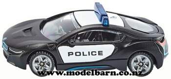 BMW i8 Police Car (black & white, 80mm)-bmw-Model Barn