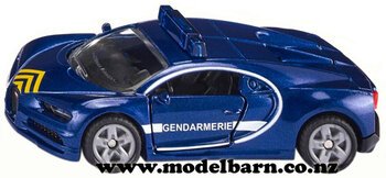 Bugatti Chiron Gendarmerie Car (blue, 80mm)-bugatti-Model Barn