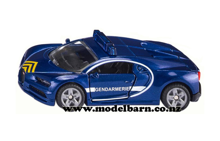 Bugatti Chiron Gendarmerie Car (blue, 80mm)