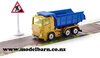 Scania Tip Truck (mustard & blue, 84mm) with 5m Tape Road