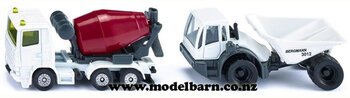 Scania Concrete Mixer (84mm) & Bergmann 3012 Dumper (81mm) Set-scania-Model Barn
