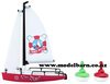 Sailing Boat with 2 Buoys (164mm)