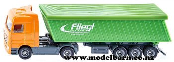 1/87 Mercedes Actros with Semi Fliegl Covered Tip Trailer-mercedes-Model Barn