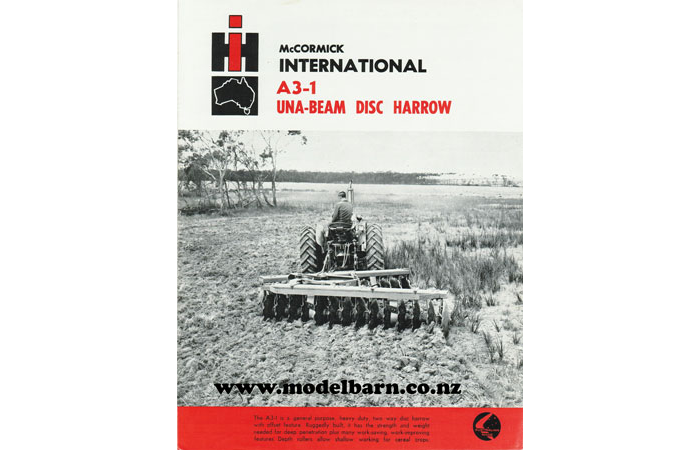 McCormick International A3-1 Una-Beam Disc Harrow Brochure