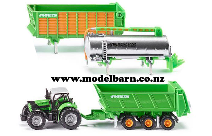 1/87 Deutz-Fahr Agrotron X720 & Joskin Trailer Set