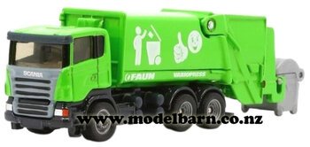 1/87 Scania R Rubbish Truck (green)-scania-Model Barn