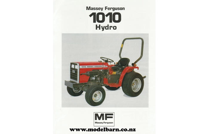 Massey Ferguson 1010 Hydro Spec Sheet Brochure 1986